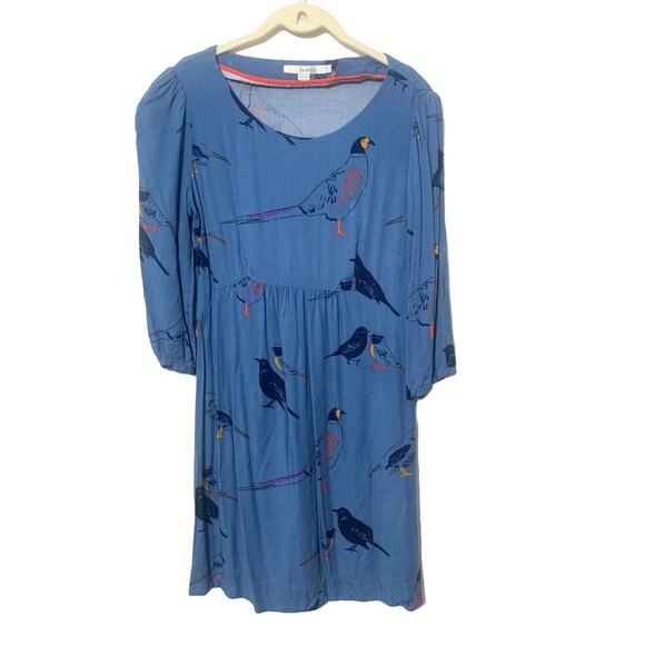 Boden Dresses & Skirts - Boden sz 6 Bird Print Dress Novelty Print Whimsical feminine dress EUC